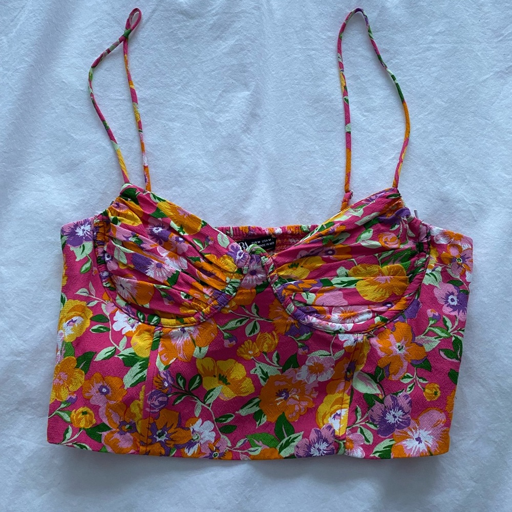 zara bustier top